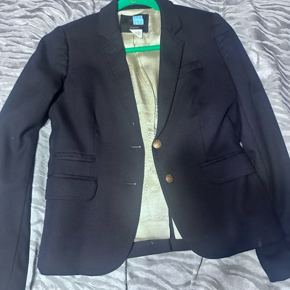 J. Crew Navy Blazer with Gold Buttons